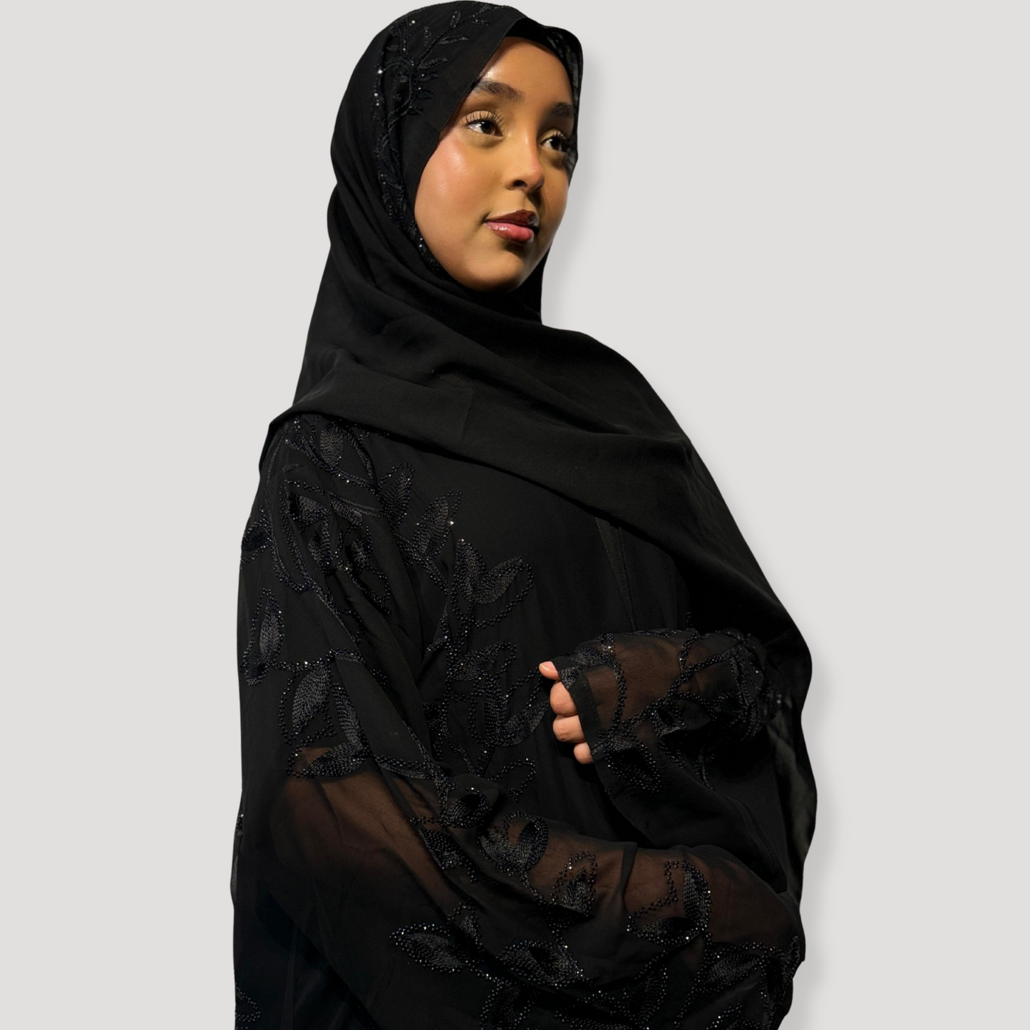 Single chiffon abaya
