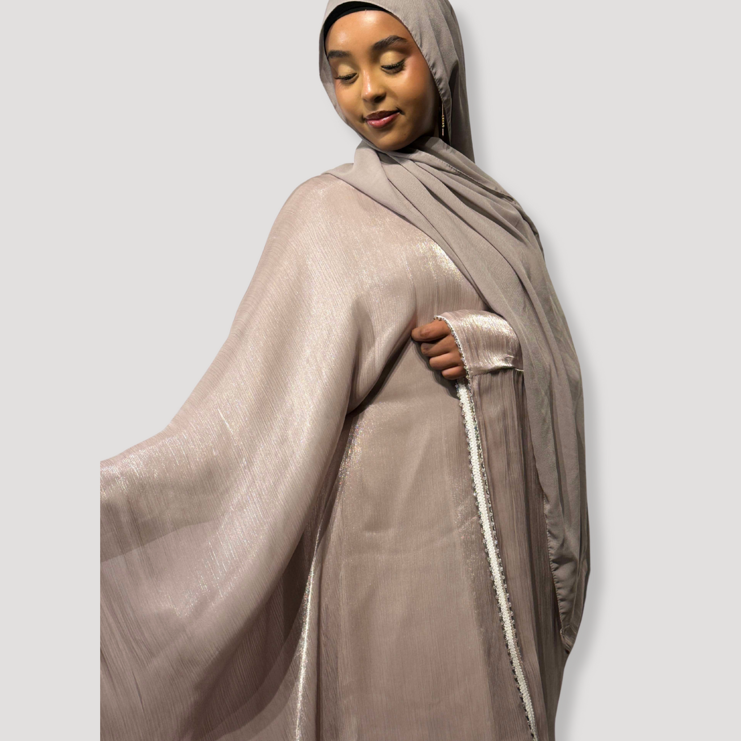 Pink Butterfly Abaya