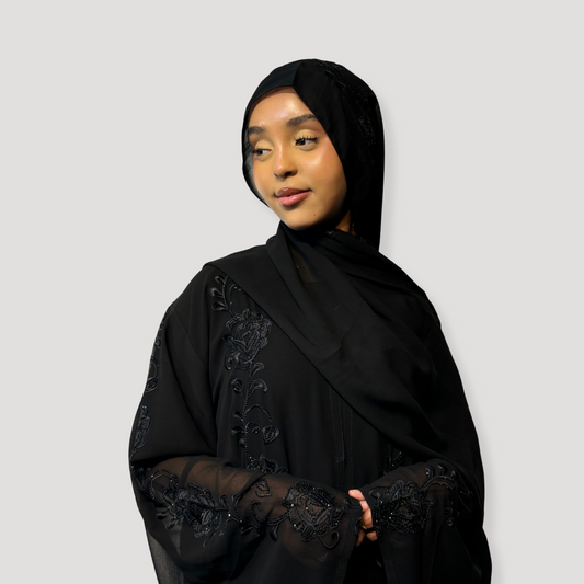 Chiffon Abaya with details