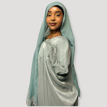 Mint Butterfly abaya